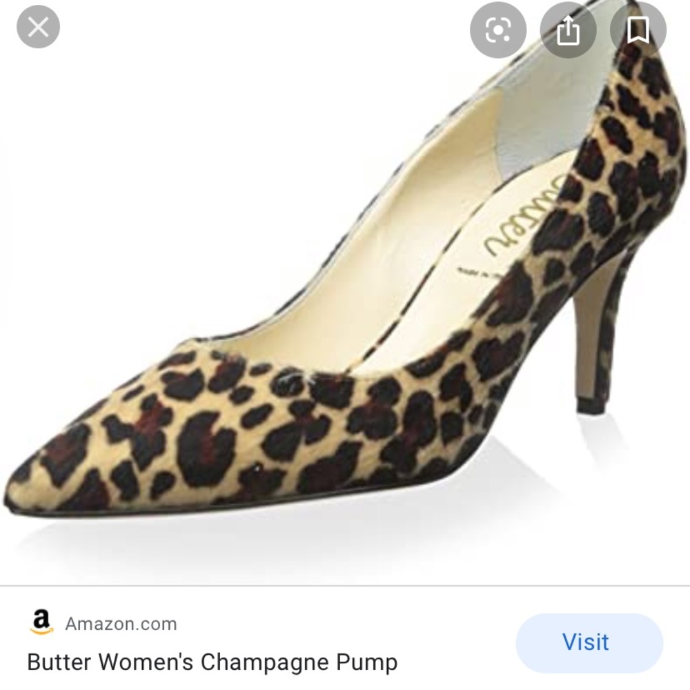 Butter leopard Champagne pump